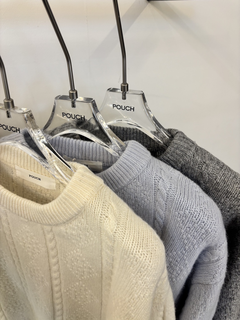 POUCH東大門㊣直郵女裝新品職業25秋冬時尚人氣推薦真品針織衫POUCH針織衫