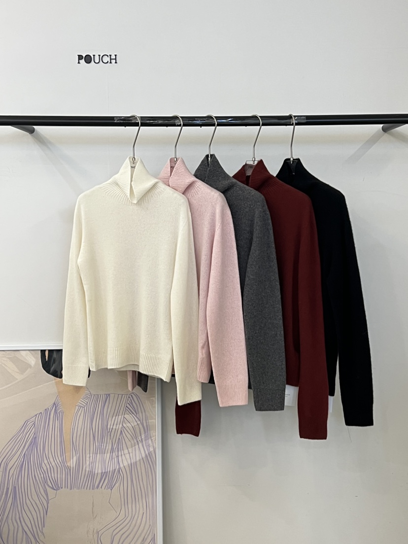 POUCH東大門㊣實拍女士新品休閑25秋冬真品熱賣時尚職業針織衫POUCH針織衫