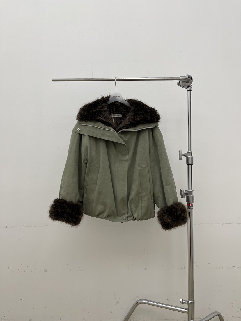 ATMOSPHERE東大門㊣代購女裝新品熱賣休閑職業真品時尚夾克ATMOSPHERE/BLING夾克圖色2卡其