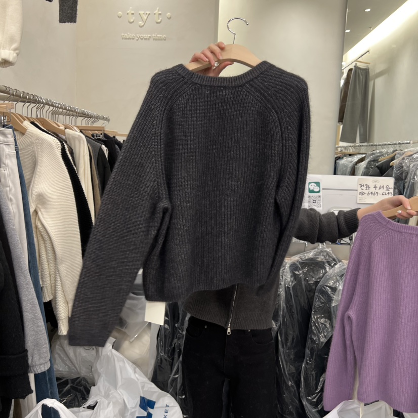 TAKE YOUE TIME韓國直郵㊣女裝新品真品職業25秋冬毛衣浣熊TAKE YOUE TIME毛衣