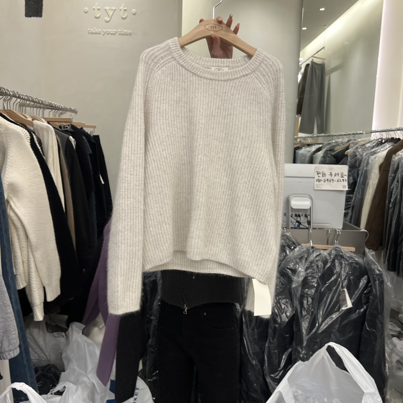 TAKE YOUE TIME韓國直郵㊣女裝新品真品職業25秋冬毛衣浣熊TAKE YOUE TIME毛衣圖色1