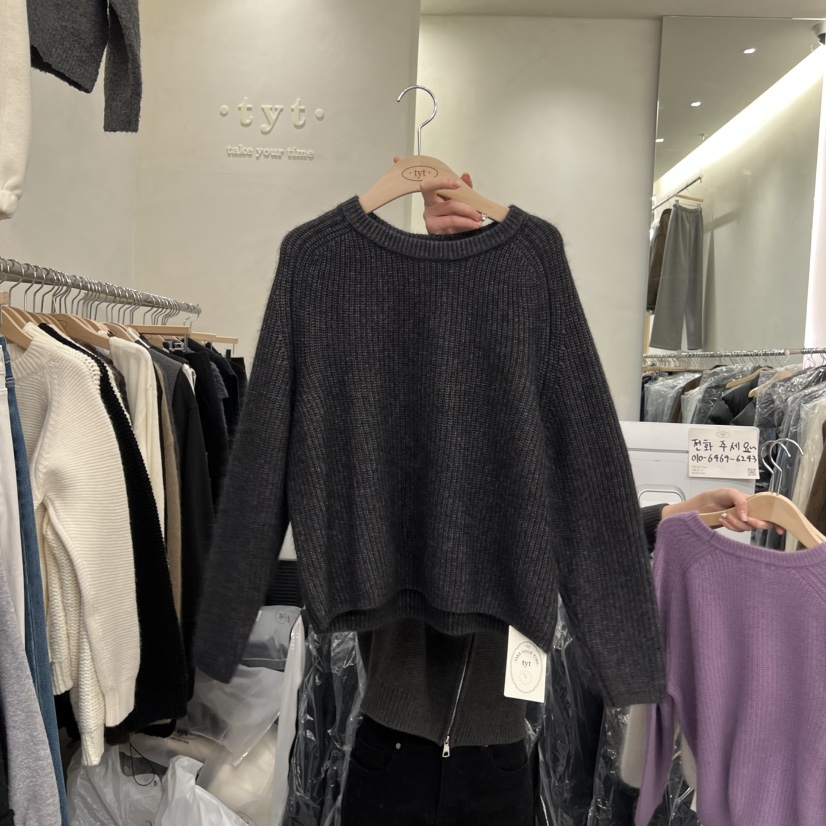 TAKE YOUE TIME韓國直郵㊣女裝新品真品職業25秋冬毛衣浣熊TAKE YOUE TIME毛衣圖色2