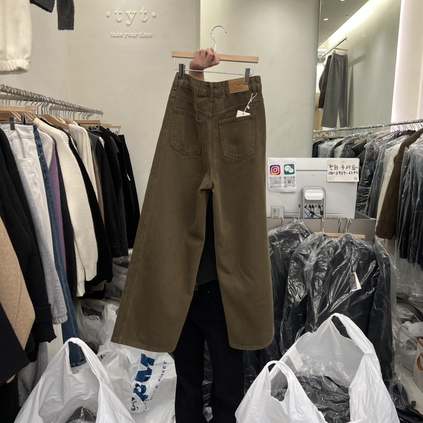 TAKE YOUE TIME韓國代購㊣女裝新品熱賣真品人氣推薦牛仔褲TAKE YOUE TIME牛仔褲