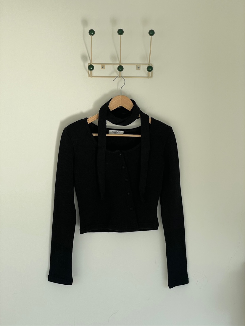 JOURNEY韓國代購㊣女士新品休閑職業推薦人氣時尚長袖T恤紐扣JOURNEY長袖T恤圖色3