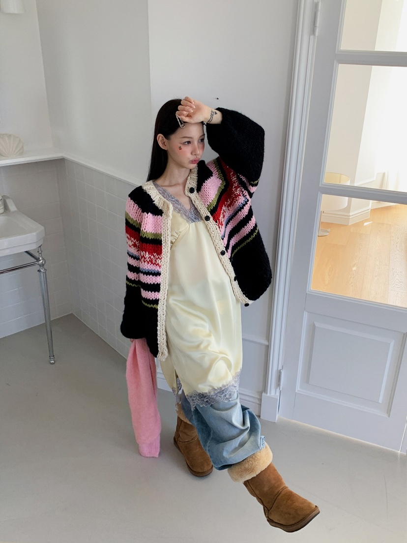 JKICHI韓國代購㊣女裝新品推薦熱賣真品職業25秋冬休閑毛衣JKICHI毛衣