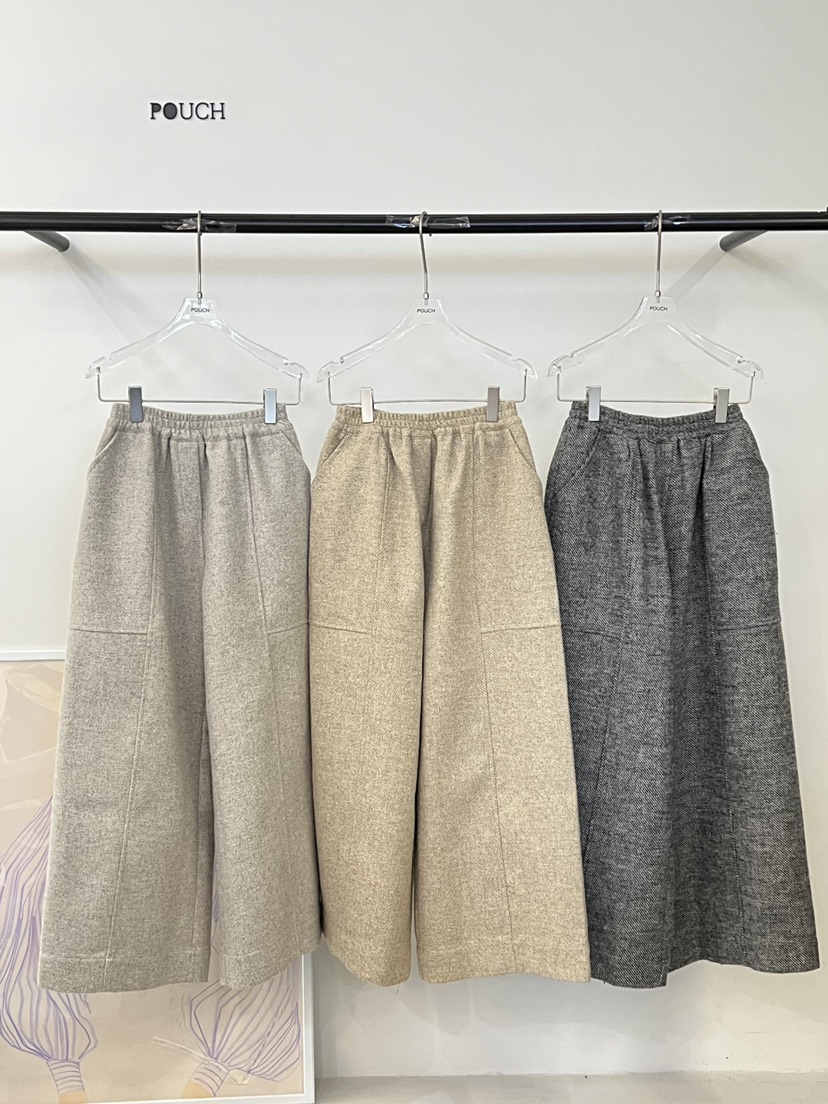 POUCH韓國直郵㊣女士新品人氣熱賣25秋冬休閑職業休閑褲羊毛POUCH休閑褲