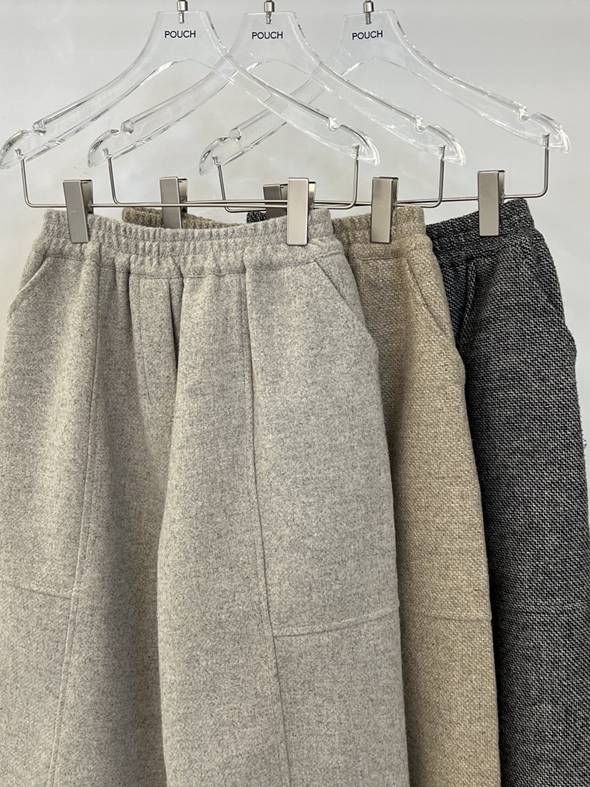 POUCH韓國直郵㊣女士新品人氣熱賣25秋冬休閑職業休閑褲羊毛POUCH休閑褲