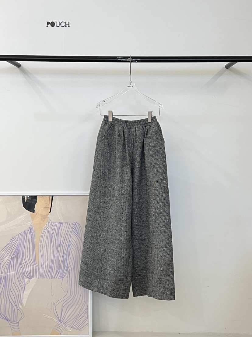 POUCH韓國直郵㊣女士新品人氣熱賣25秋冬休閑職業休閑褲羊毛POUCH休閑褲圖色3
