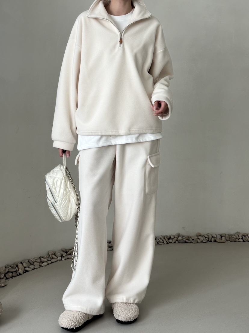 DEMAR韓國直郵㊣女士新款熱賣休閑推薦25秋冬人氣衛衣抓絨拉鏈DEMAR衛衣圖色1