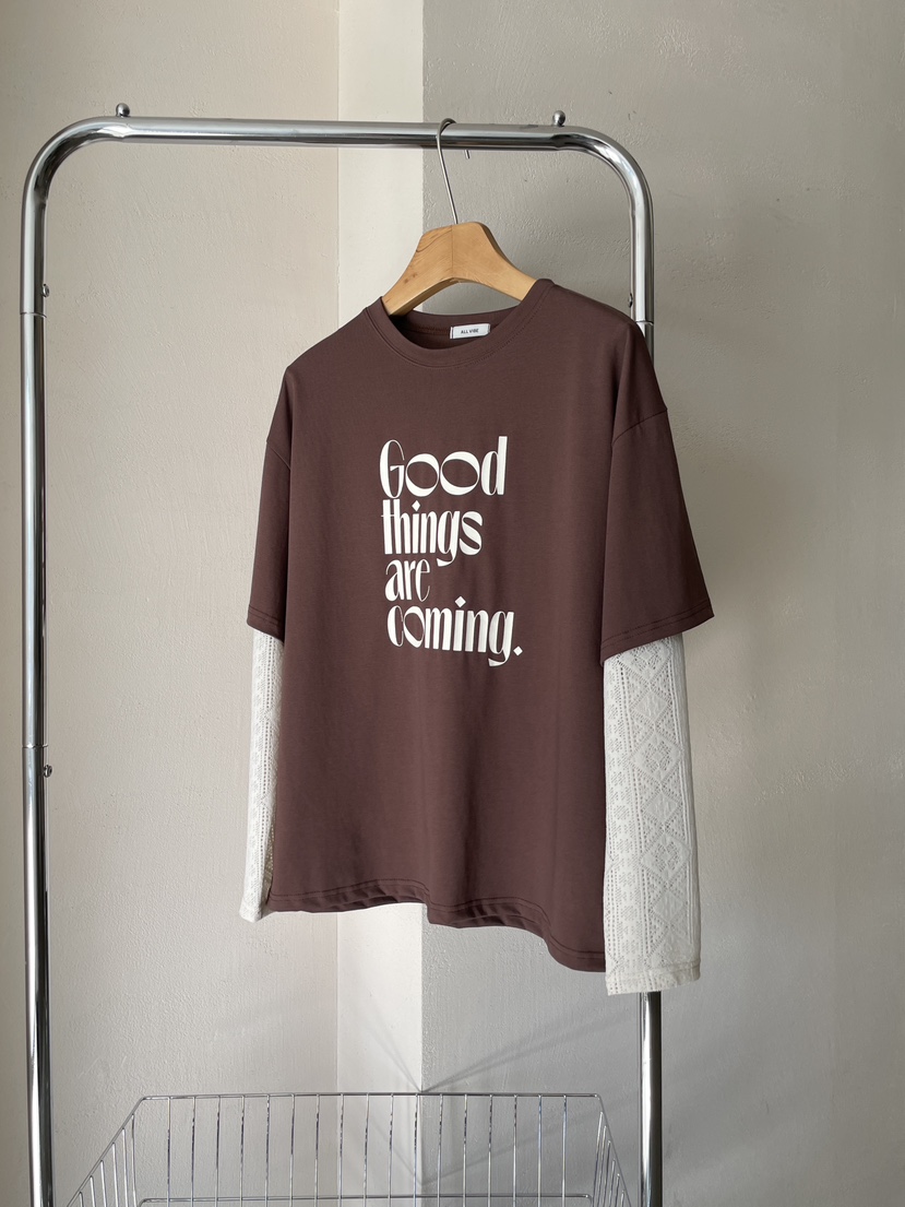 ALLVIBE東大門㊣直郵女裝新品人氣熱賣休閑職業推薦時尚T恤ALLVIBET恤圖色3