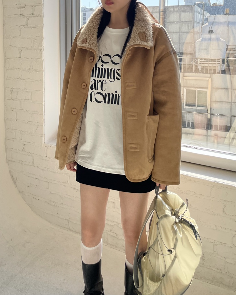 ALLVIBE韓國代購㊣女裝新款熱賣職業人氣休閑推薦夾克兩面穿ALLVIBE夾克