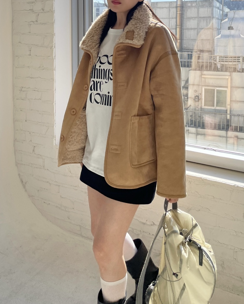 ALLVIBE韓國代購㊣女裝新款熱賣職業人氣休閑推薦夾克兩面穿ALLVIBE夾克