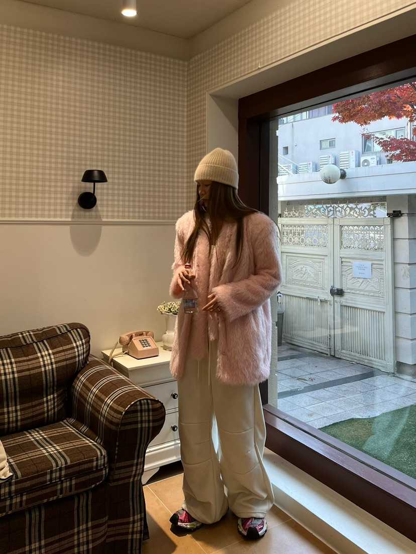 LOVE PULL韓國直郵㊣女裝新品推薦時尚25秋冬熱賣休閑褲貂皮LOVE PULL休閑褲