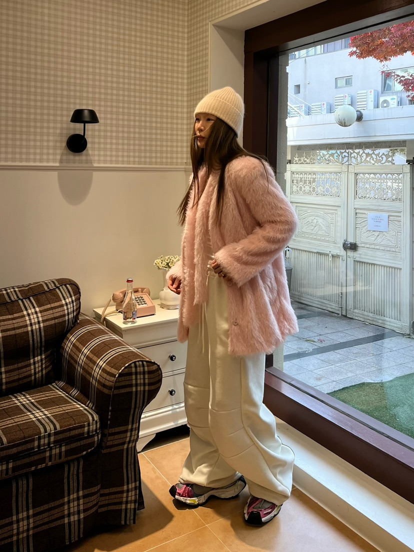 LOVE PULL韓國直郵㊣女裝新品推薦時尚25秋冬熱賣休閑褲貂皮LOVE PULL休閑褲