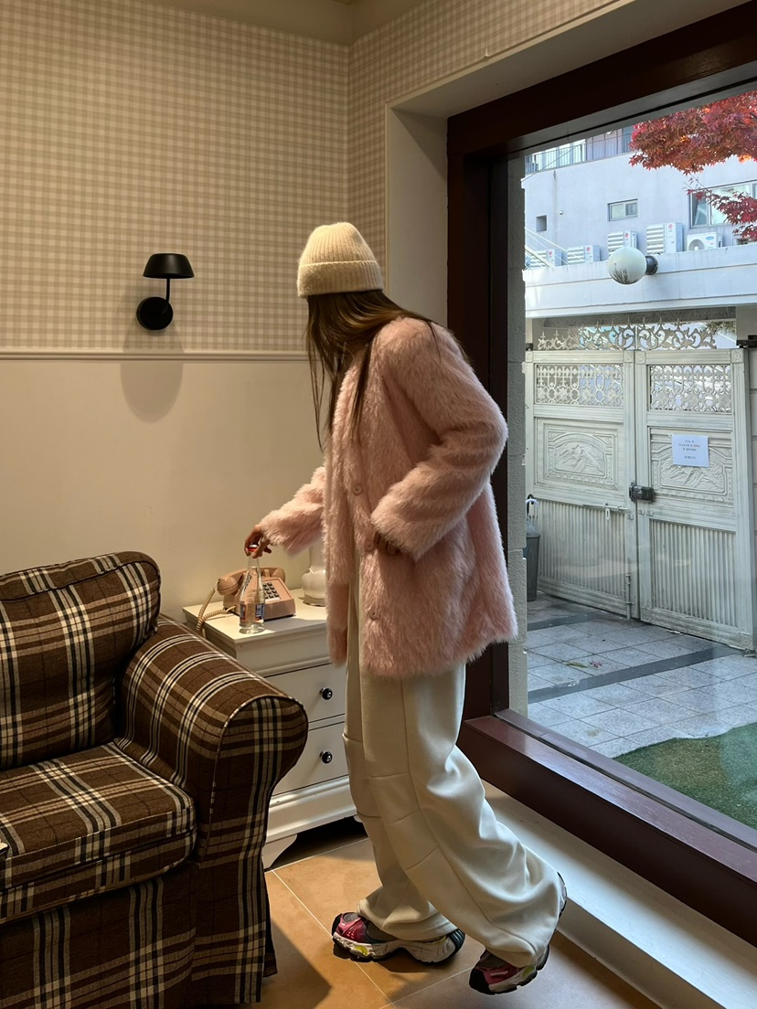 LOVE PULL韓國直郵㊣女裝新品推薦時尚25秋冬熱賣休閑褲貂皮LOVE PULL休閑褲