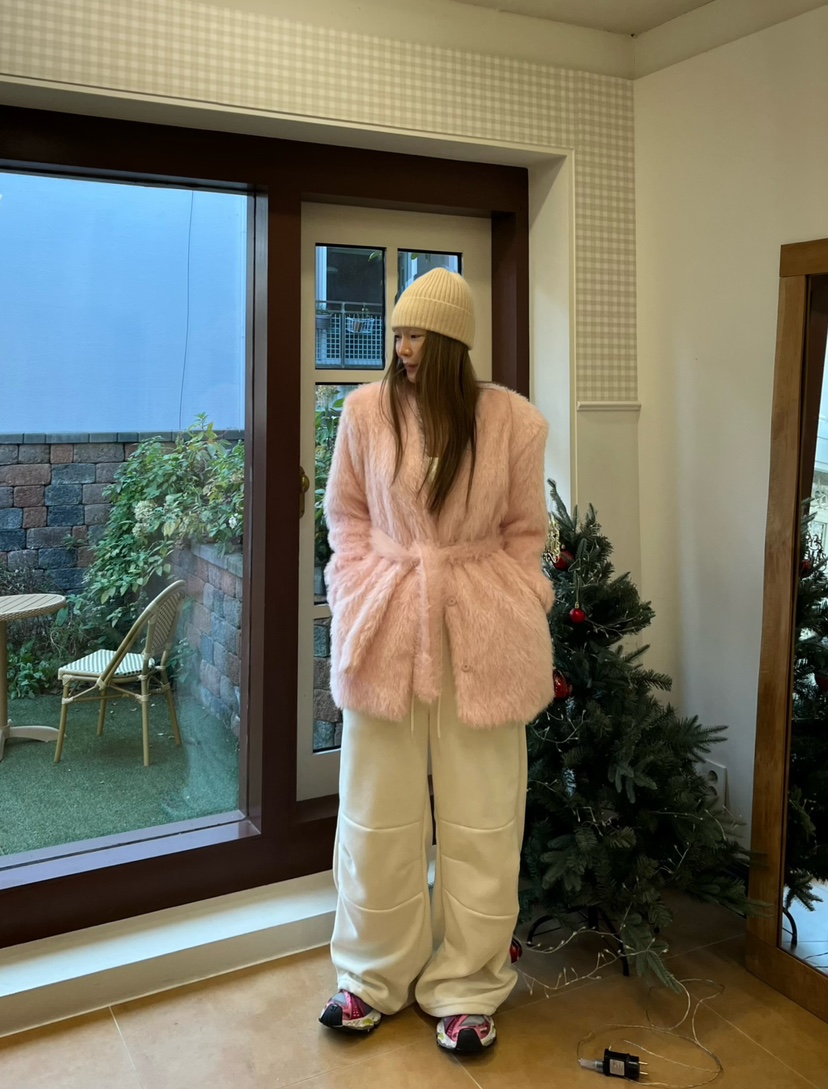 LOVE PULL韓國直郵㊣女裝新品推薦時尚25秋冬熱賣休閑褲貂皮LOVE PULL休閑褲