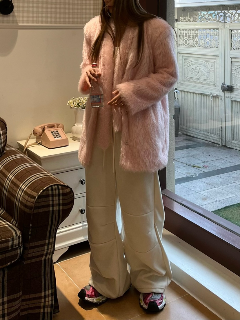 LOVE PULL韓國直郵㊣女裝新品推薦時尚25秋冬熱賣休閑褲貂皮LOVE PULL休閑褲