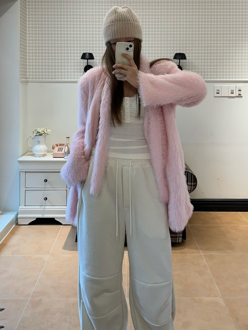 LOVE PULL韓國直郵㊣女裝新品推薦時尚25秋冬熱賣休閑褲貂皮LOVE PULL休閑褲