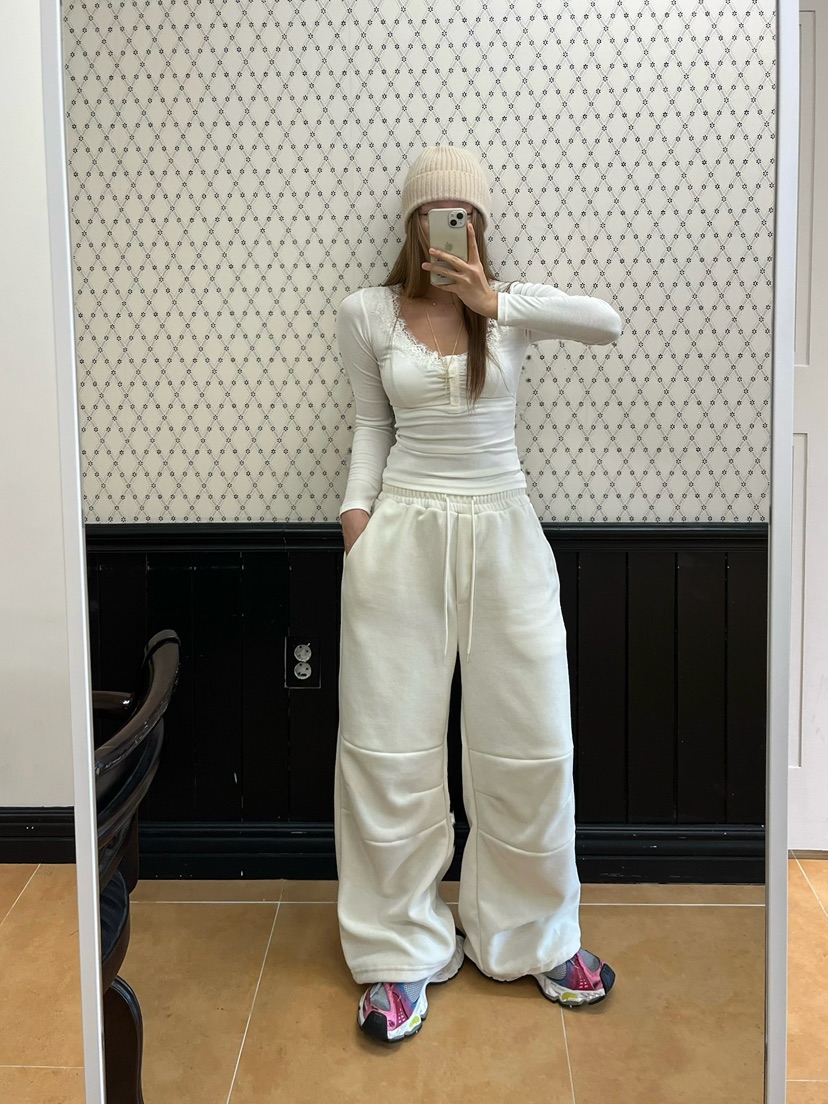 LOVE PULL韓國直郵㊣女裝新品推薦時尚25秋冬熱賣休閑褲貂皮LOVE PULL休閑褲