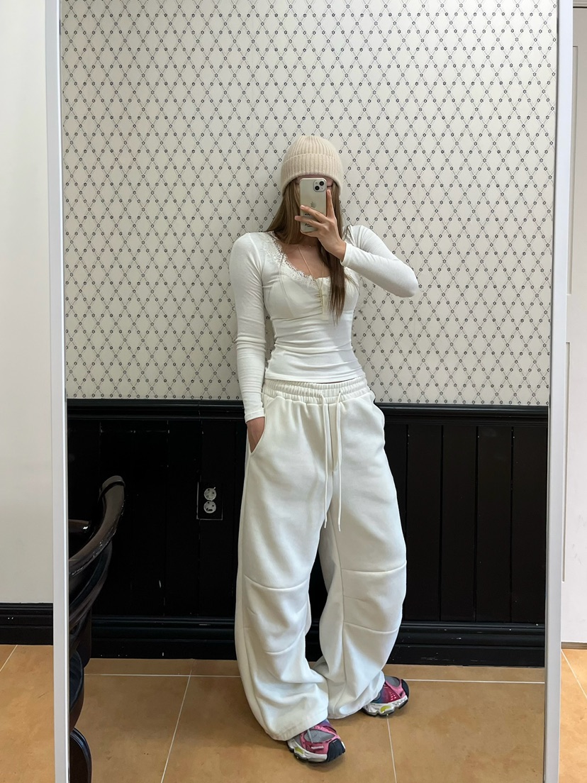 LOVE PULL韓國直郵㊣女裝新品推薦時尚25秋冬熱賣休閑褲貂皮LOVE PULL休閑褲