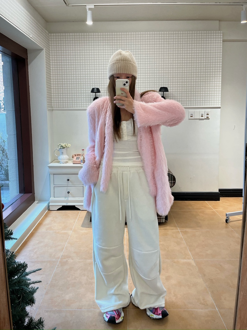 LOVE PULL韓國直郵㊣女裝新品推薦時尚25秋冬熱賣休閑褲貂皮LOVE PULL休閑褲