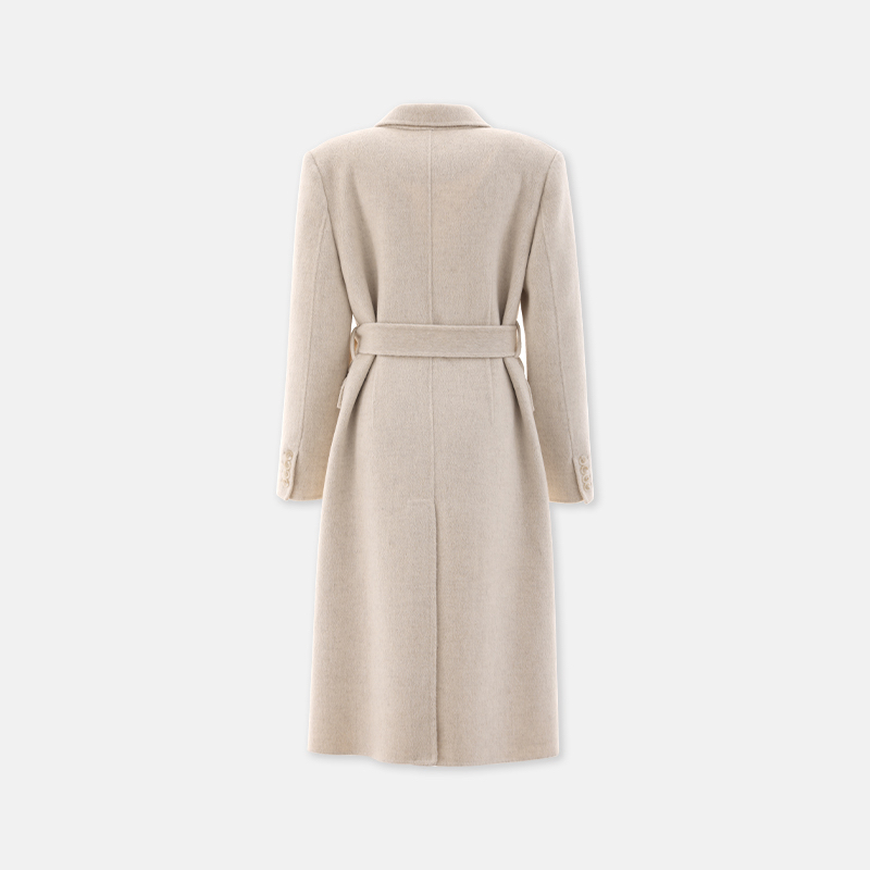 HER東大門㊣代購女裝新品休閑時尚職業25秋冬中長款大衣含腰帶HANNA21中長款大衣