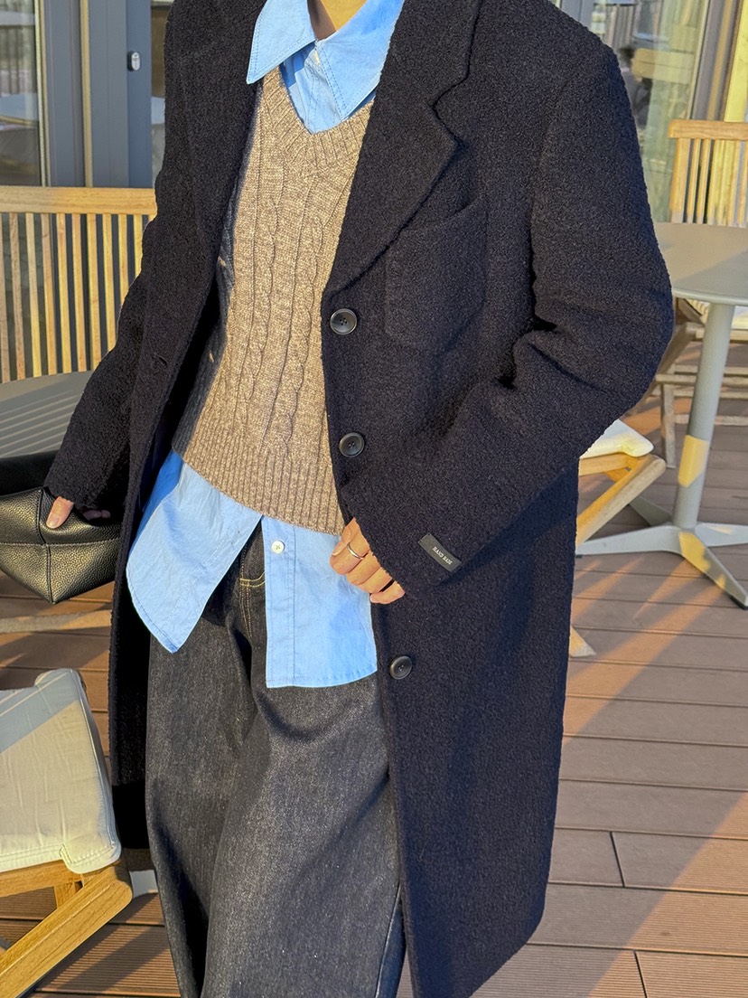 HER東大門㊣代購女士新品推薦職業時尚熱賣25秋冬中長款大衣HANNA21中長款大衣