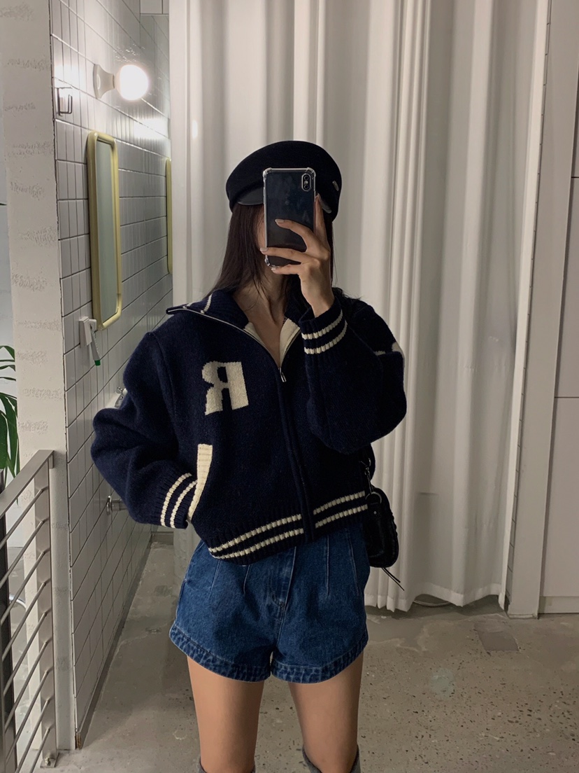 VERANDA東大門㊣直郵女裝新品25秋冬休閑人氣時尚職業夾克拉鏈VERANDA夾克