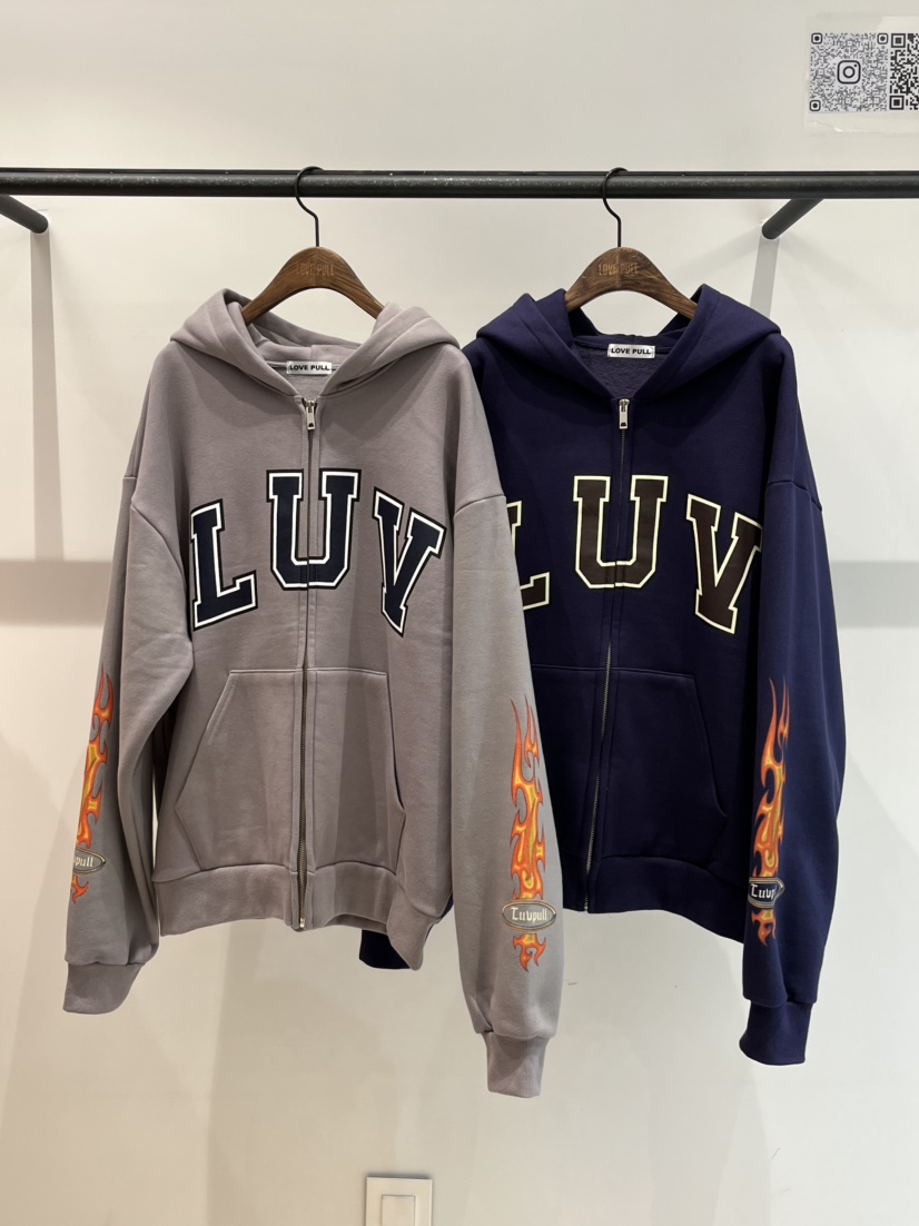 LOVE PULL韓國直郵㊣女士新款人氣職業時尚夾克連帽拉鏈衫LOVE PULL夾克