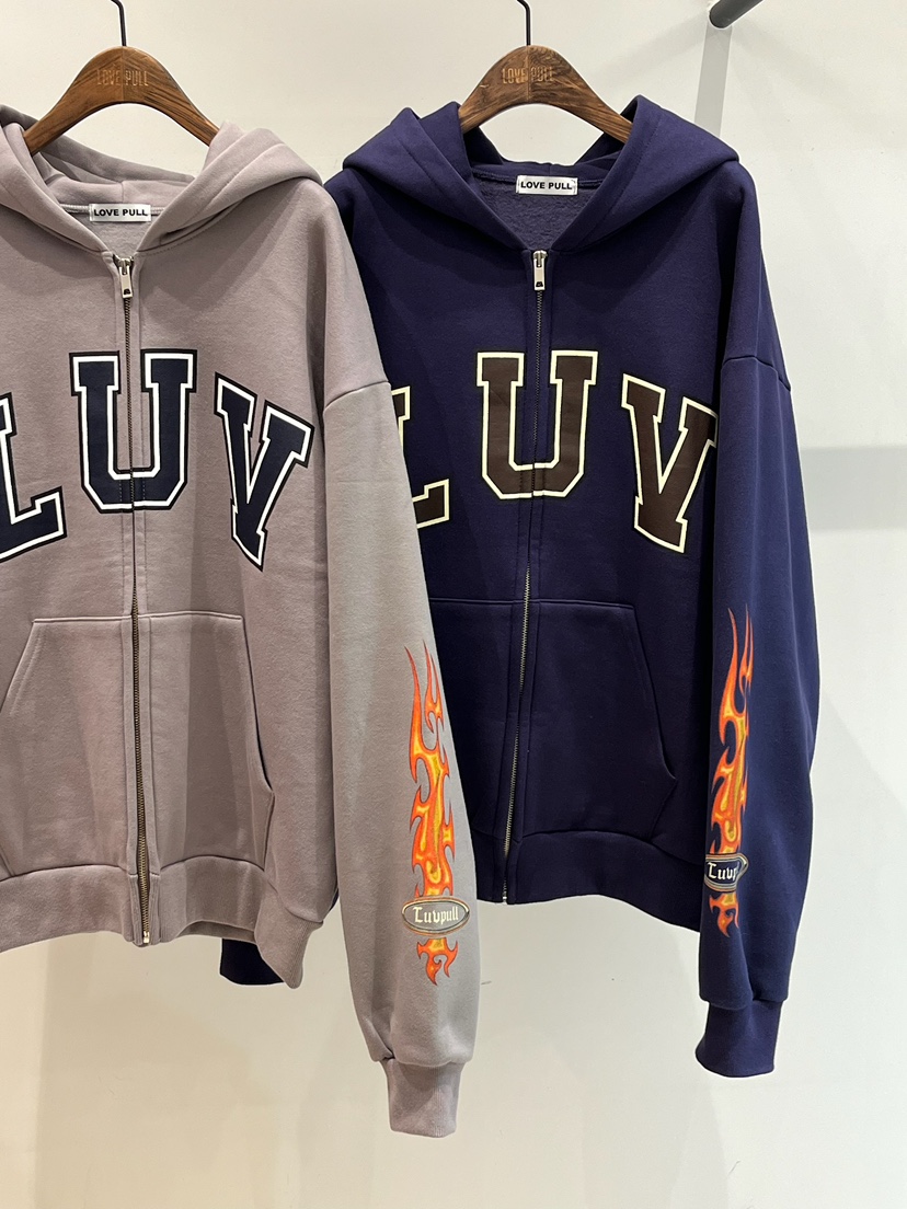 LOVE PULL韓國直郵㊣女士新款人氣職業時尚夾克連帽拉鏈衫LOVE PULL夾克