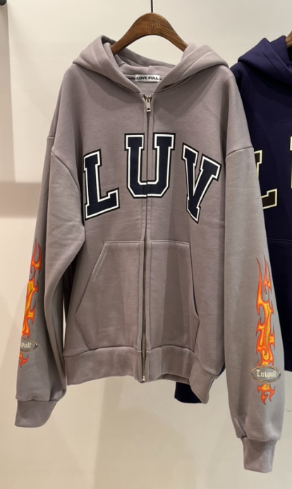 LOVE PULL韓國直郵㊣女士新款人氣職業時尚夾克連帽拉鏈衫LOVE PULL夾克圖色2