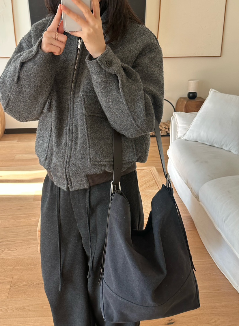 LE VASE東大門㊣代購女士新品熱賣推薦真品夾克雙口袋羊毛LE VASE夾克