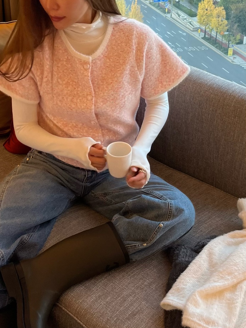 LOVE PULL韓國直郵㊣女裝新款熱賣休閑推薦真品針織衫開衫LOVE PULL針織衫