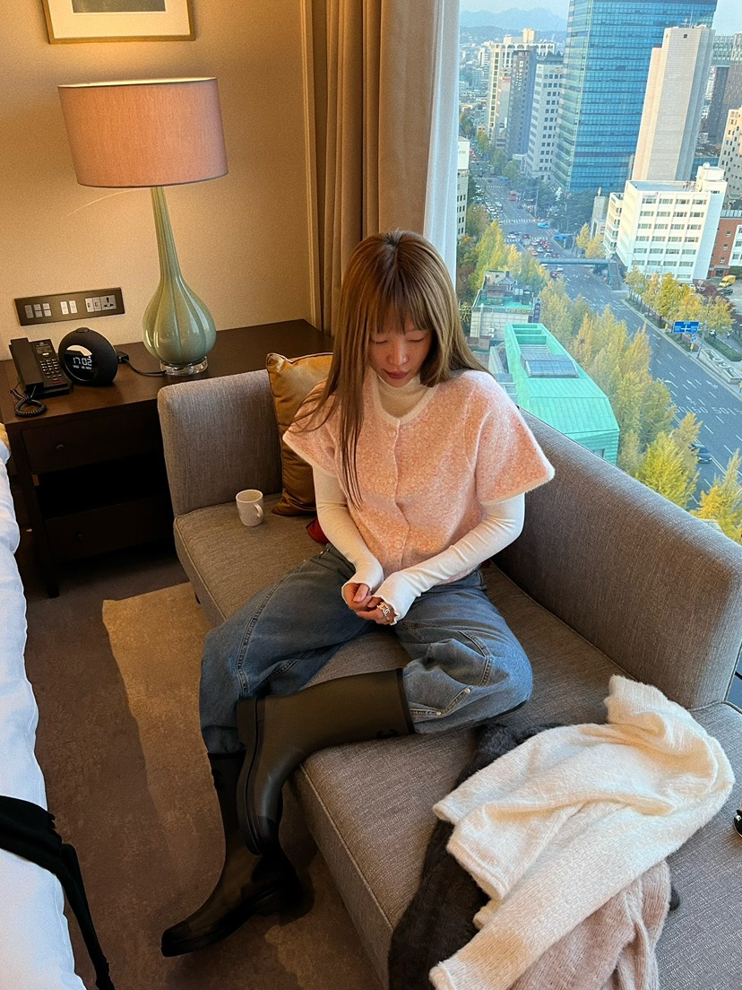 LOVE PULL韓國直郵㊣女裝新款熱賣休閑推薦真品針織衫開衫LOVE PULL針織衫