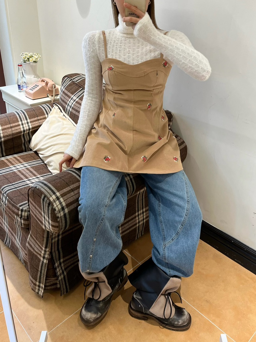 LOVE PULL韓國代購㊣女裝新品時尚人氣25秋冬休閑推薦連衣裙LOVE PULL連衣裙