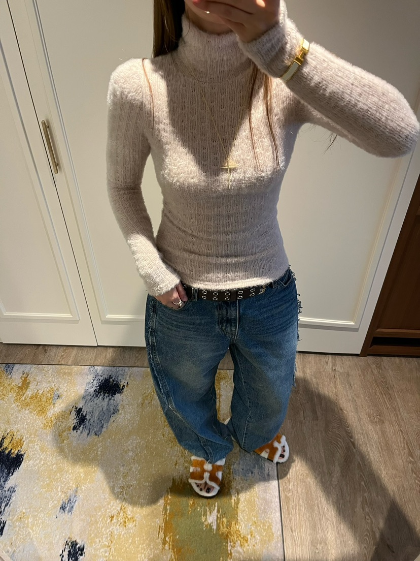 LOVE PULL東大門㊣實拍女裝新款真品25秋冬推薦職業針織衫LOVE PULL針織衫