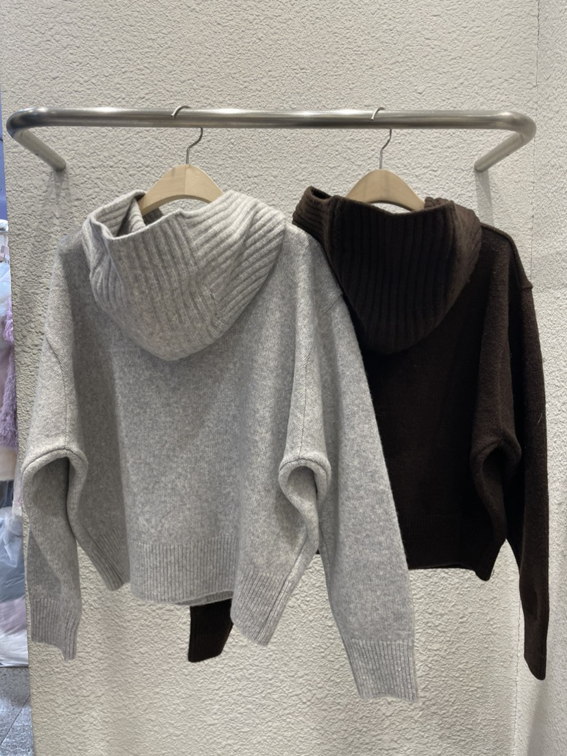 BABEL韓國直郵㊣女士新款推薦25秋冬熱賣針織衫連帽針織衫紐扣BABEL針織衫