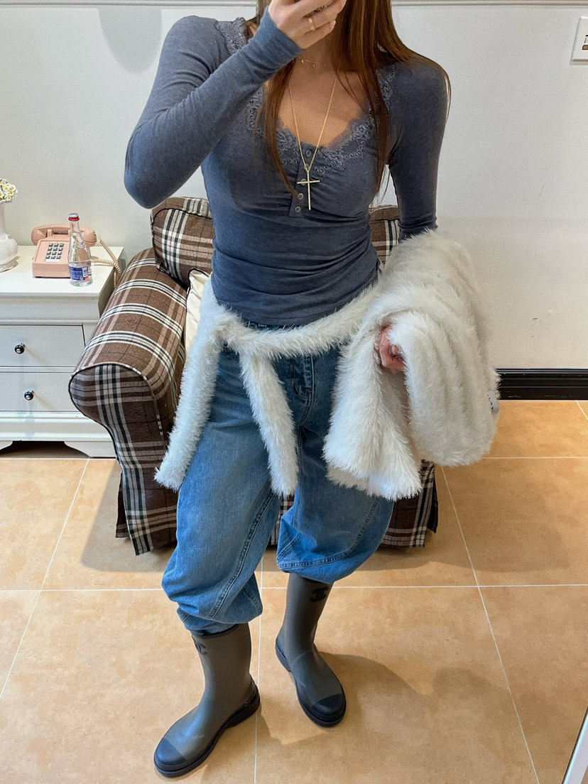 LOVE PULL東大門㊣實拍女士新品25秋冬推薦休閑人氣長袖T恤LOVE PULL長袖T恤