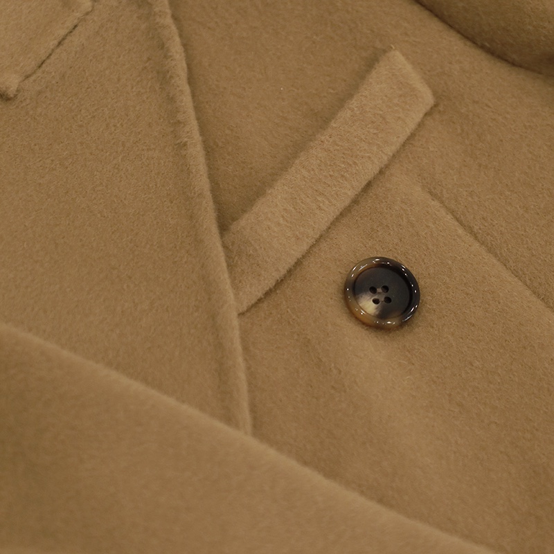 HER東大門㊣實拍女士新款人氣真品職業推薦中長款大衣含腰帶HANNA21中長款大衣