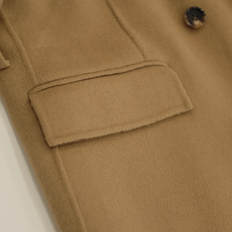 HER東大門㊣實拍女士新款人氣真品職業推薦中長款大衣含腰帶HANNA21中長款大衣