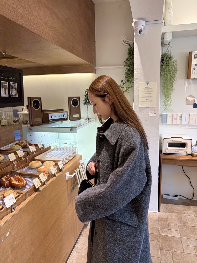 THE ABLE韓國代購㊣女裝新品職業休閑人氣時尚中長款大衣羊毛THE ABLE/TA中長款大衣