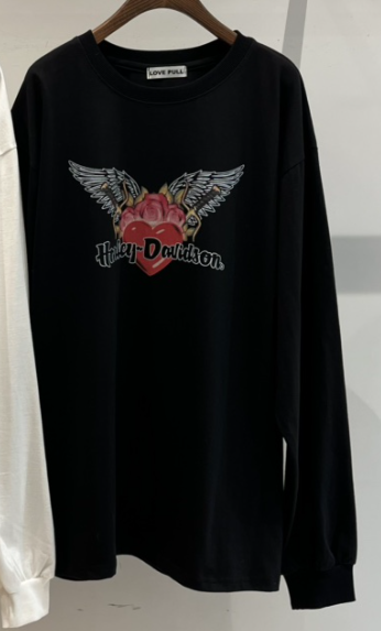 LOVE PULL韓國直郵㊣女士新品職業25秋冬時尚人氣熱賣長袖T恤LOVE PULL長袖T恤圖色2