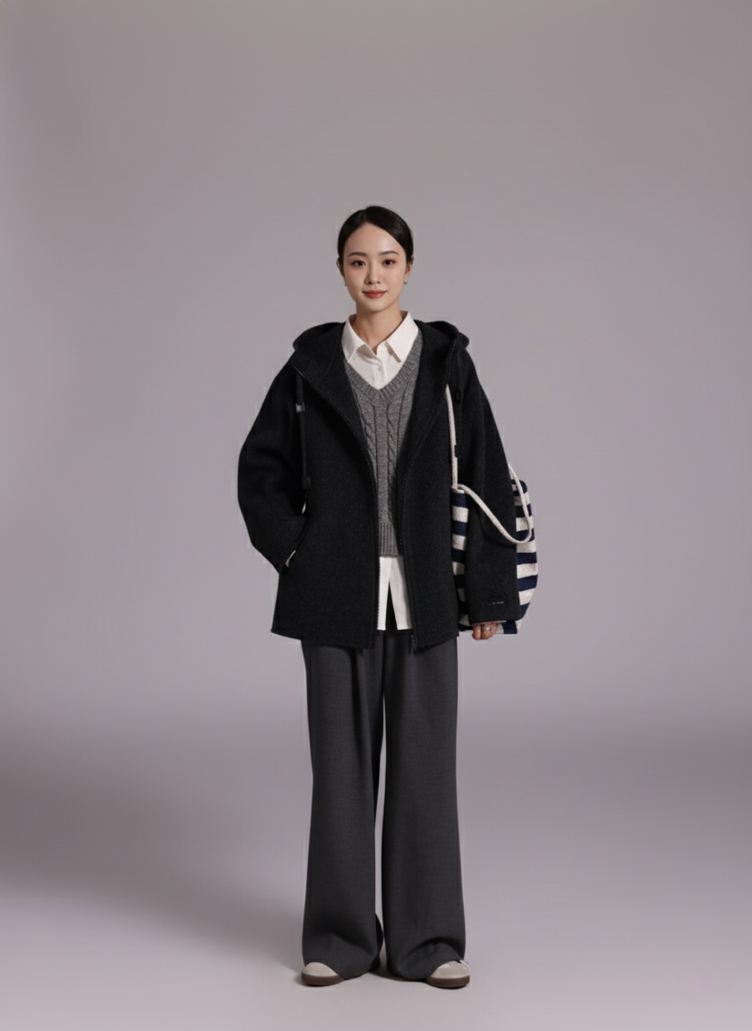 HER韓國直郵㊣女裝新品時尚職業休閑熱賣推薦人氣真品25秋冬夾克HANNA21夾克