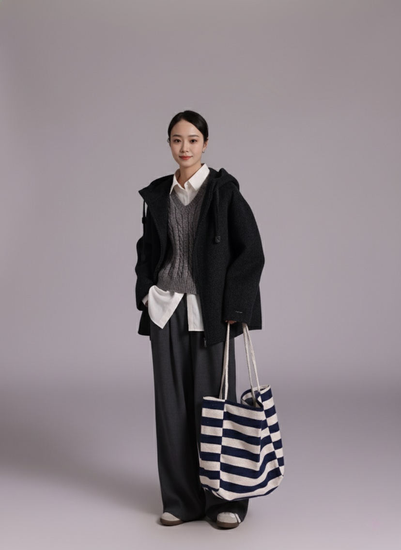 HER韓國直郵㊣女裝新品時尚職業休閑熱賣推薦人氣真品25秋冬夾克HANNA21夾克