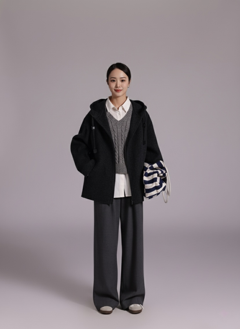 HER韓國直郵㊣女裝新品時尚職業休閑熱賣推薦人氣真品25秋冬夾克HANNA21夾克