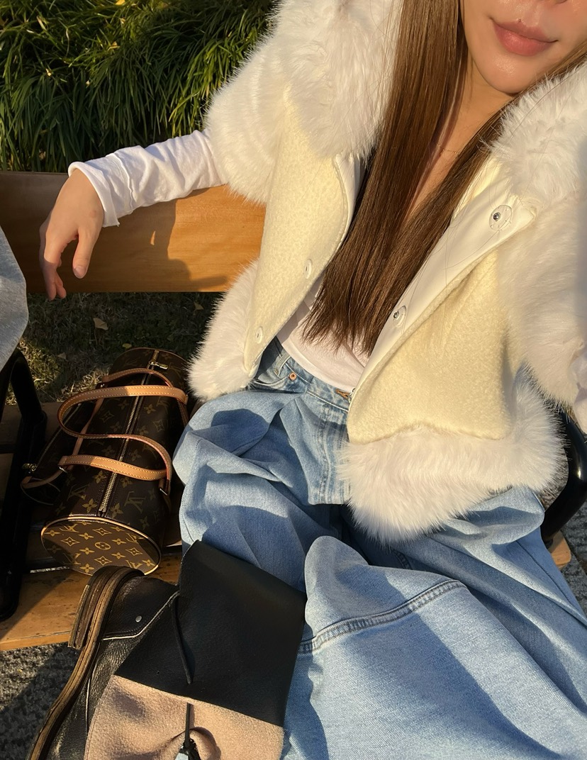 LOVE PULL韓國直郵㊣女士新品人氣熱賣休閑職業夾克羊毛狐貍LOVE PULL夾克