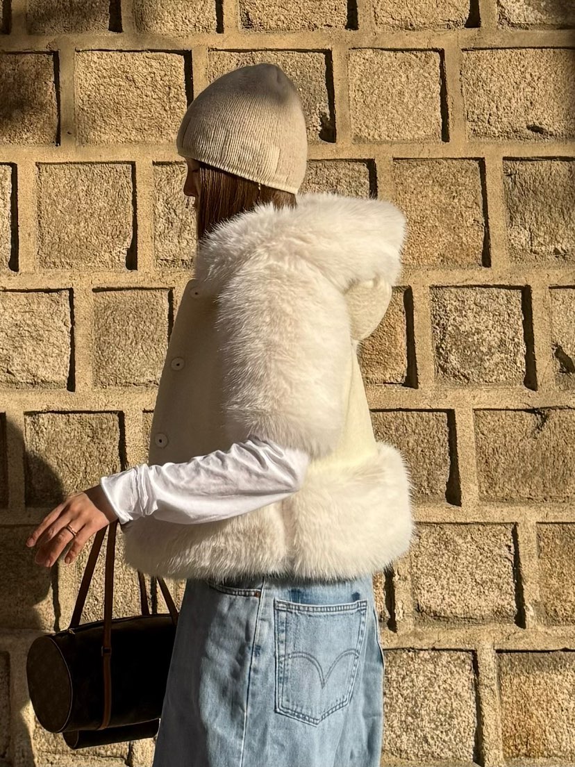 LOVE PULL韓國直郵㊣女士新品人氣熱賣休閑職業夾克羊毛狐貍LOVE PULL夾克