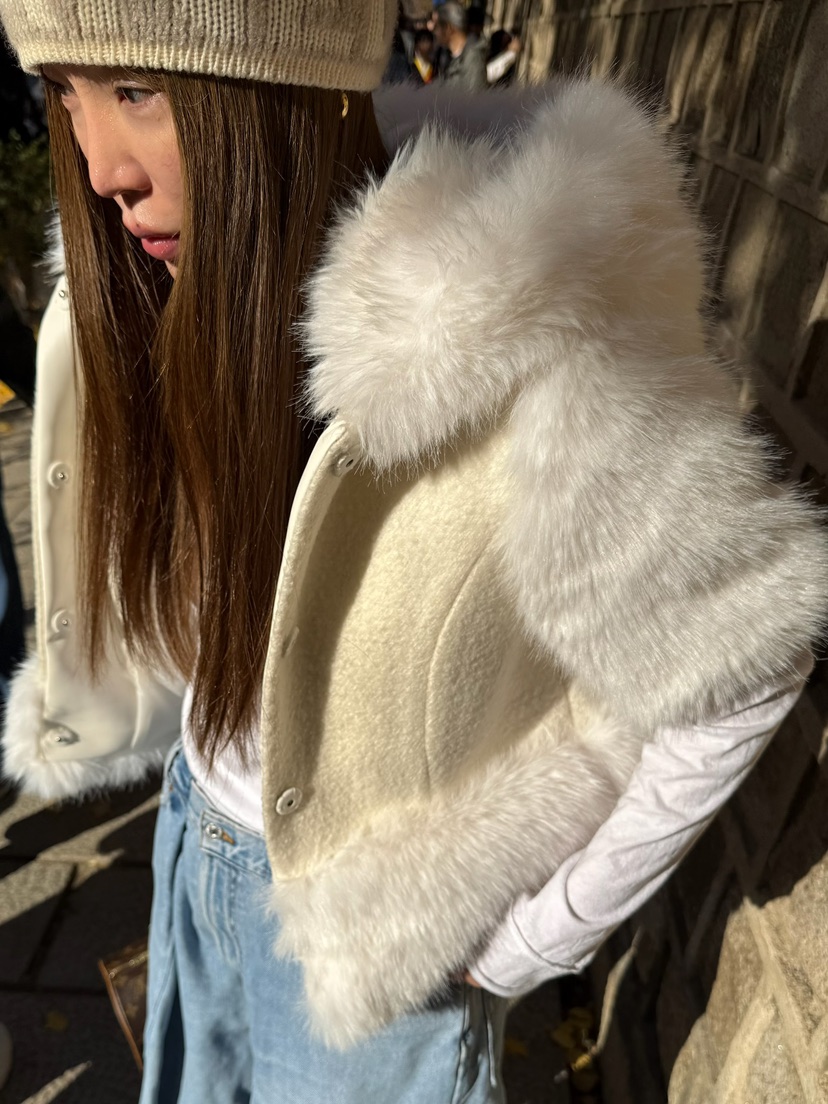 LOVE PULL韓國直郵㊣女士新品人氣熱賣休閑職業夾克羊毛狐貍LOVE PULL夾克