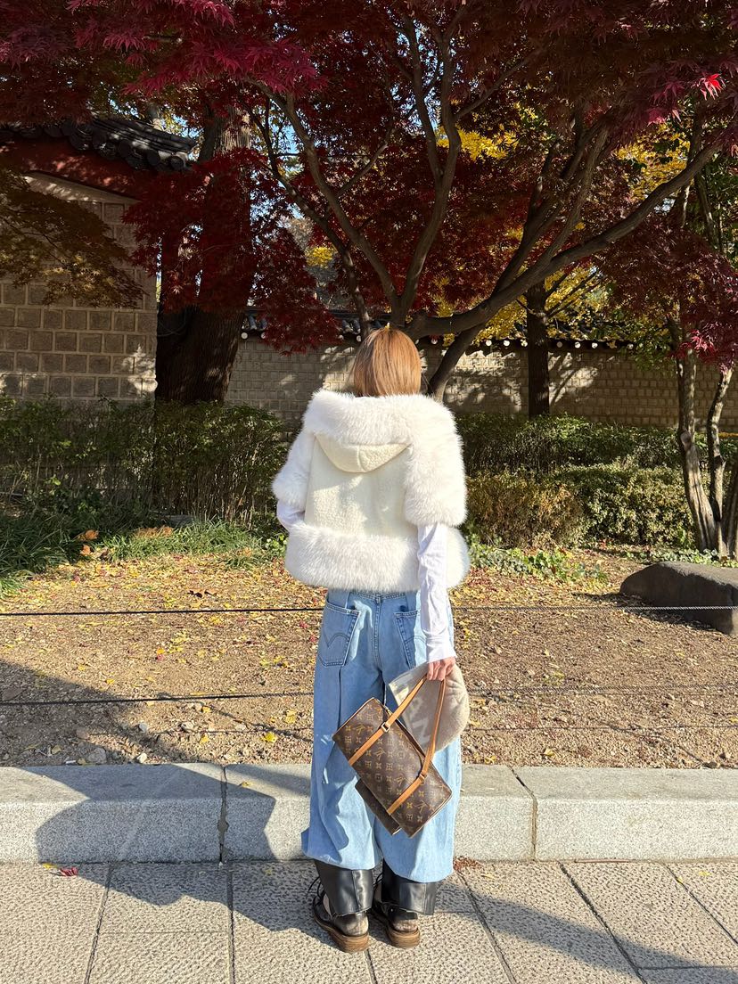 LOVE PULL韓國直郵㊣女士新品人氣熱賣休閑職業夾克羊毛狐貍LOVE PULL夾克