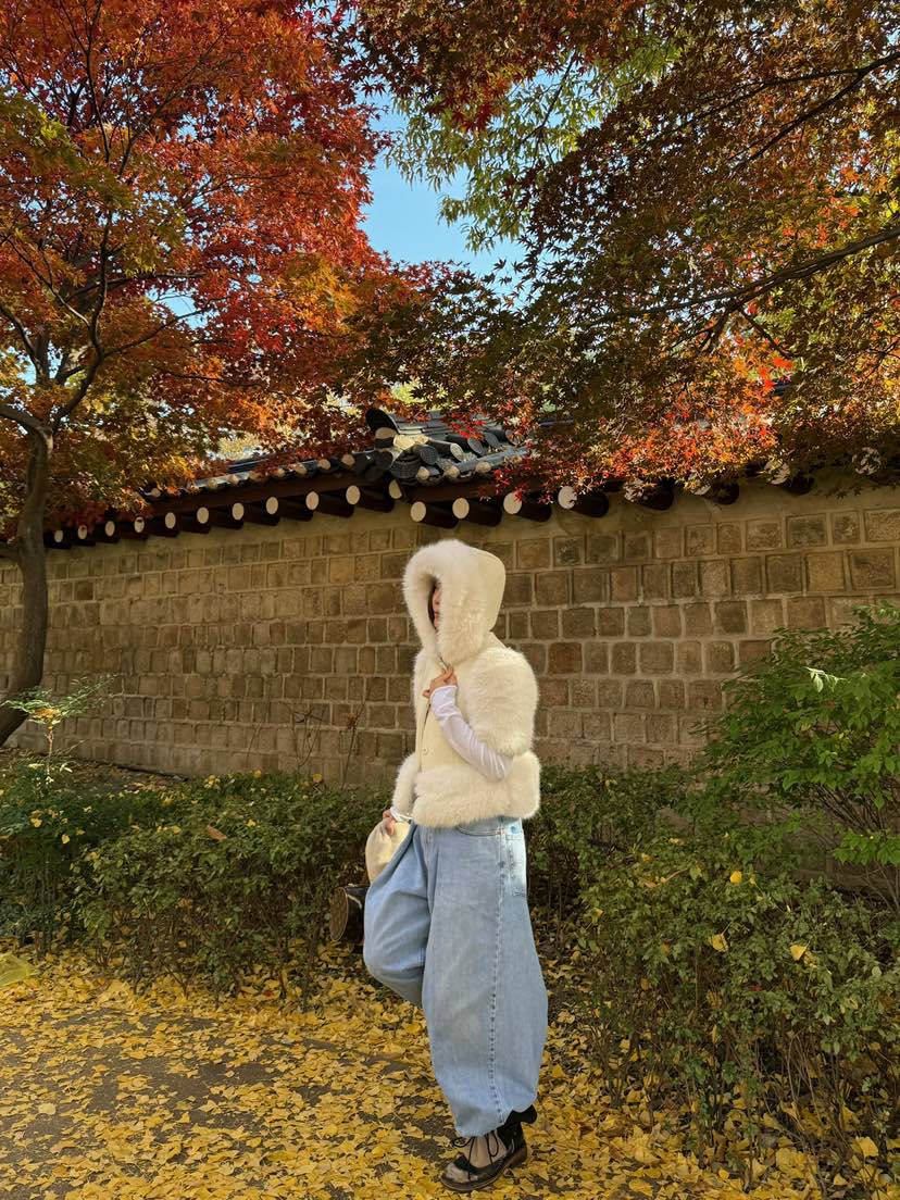 LOVE PULL韓國直郵㊣女士新品人氣熱賣休閑職業夾克羊毛狐貍LOVE PULL夾克